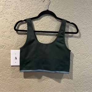 Outdoor Voices SeamlessRib Longline Bra Green